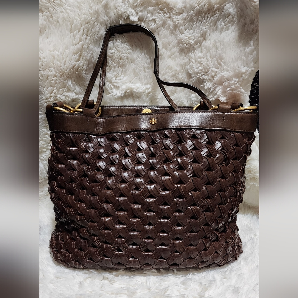 Tory burch farrah woven bag